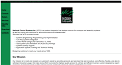 Desktop Screenshot of nationalcontrolsystems.com