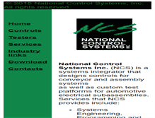 Tablet Screenshot of nationalcontrolsystems.com